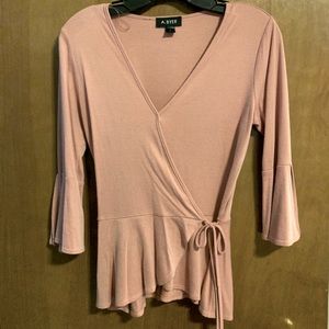 A.Byer Light Pink Wrap Blouse